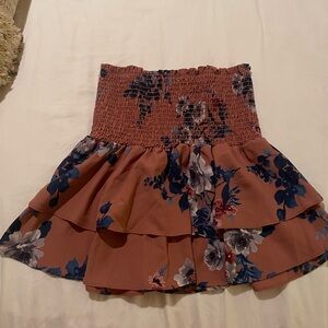 Sage the label floral tier skirt